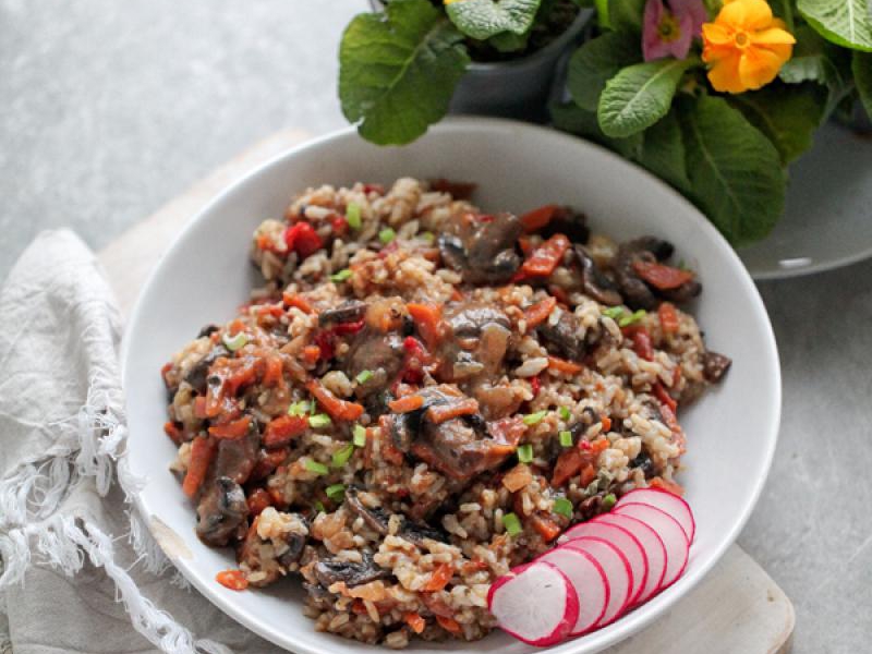 Risotto z pieczarkami