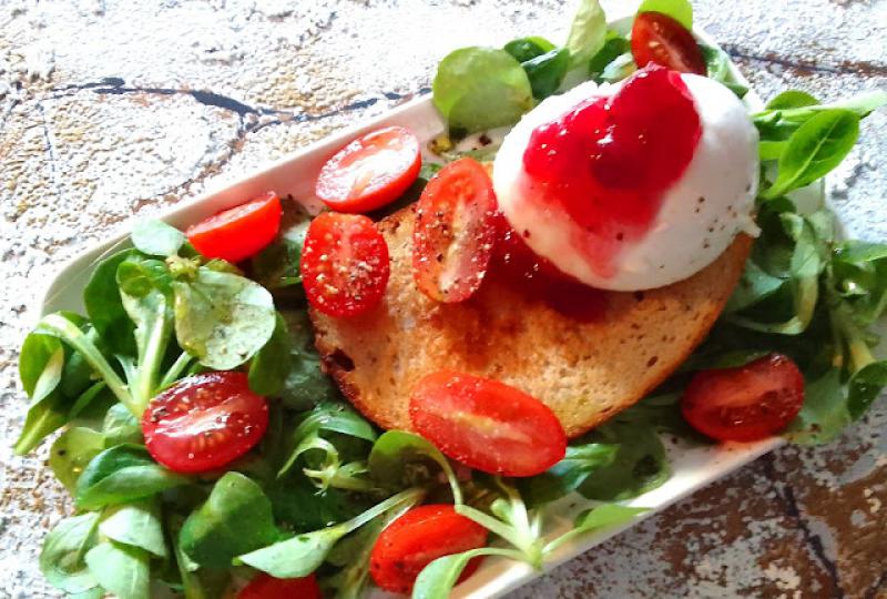 Burrata na grzance