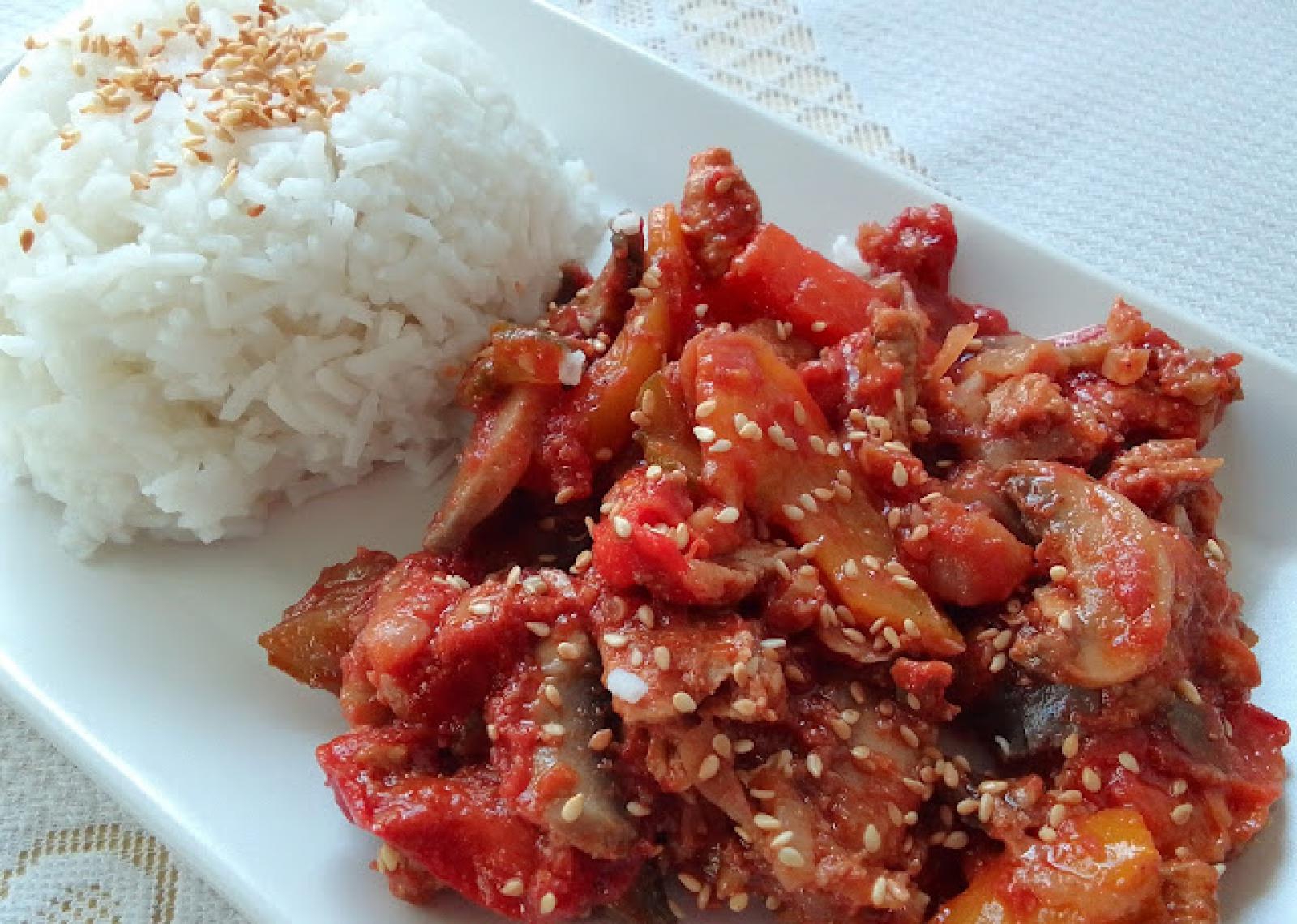 Polędwiczki z pieczarkami i sezamem