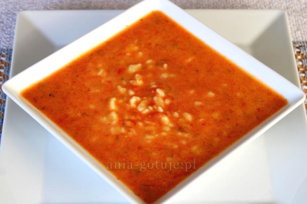 Zupa pomidorowa na rosole z lanymi kluskami