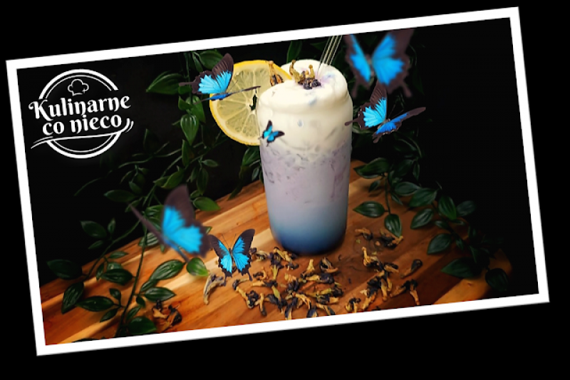 Butterfly Pea Iced Tea Latte