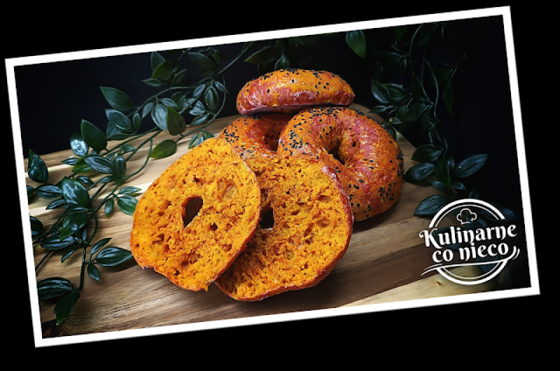 Buraczane Bajgle z Serka Wiejskiego (*SERIA FIT*)