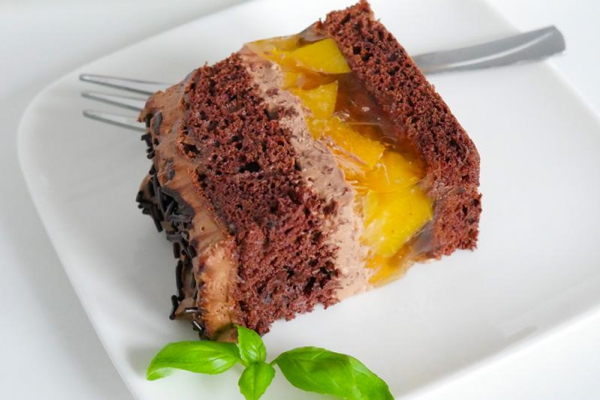 Ciasto brzoskwiniowo-czekoladowe