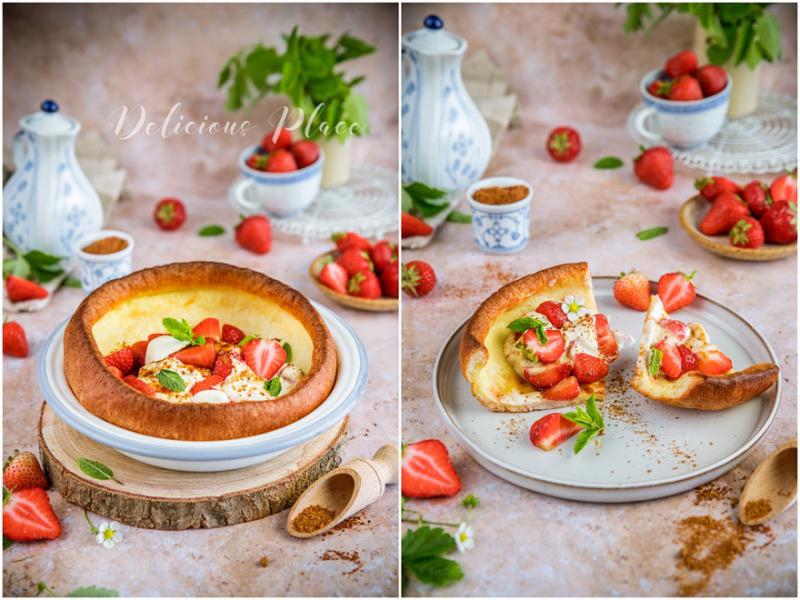 Dutch baby z truskawkami