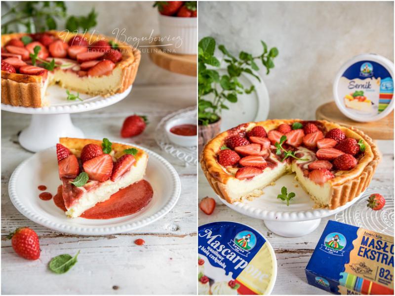 Tarta sernikowa z truskawkami