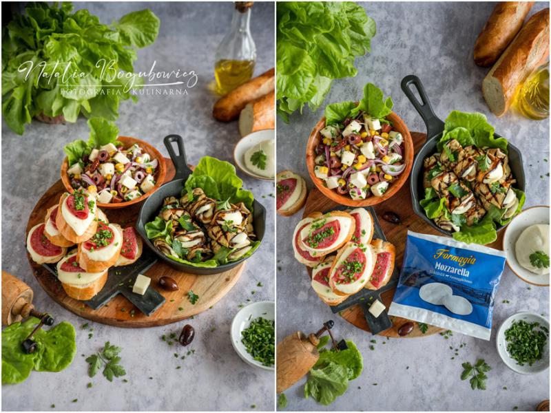Antipasti z mozzarellą