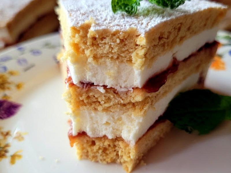 Ciasto na karmelu, z kremem serowym