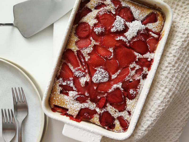 Clafoutis z truskawkami poproszę!