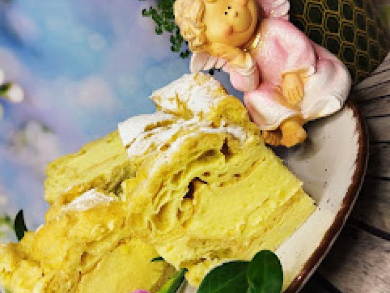 Ciasto karpatka z pysznym kremem budyniowym z żółtkami