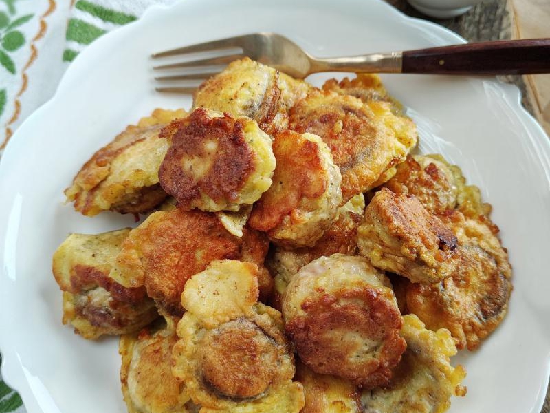 Szybka przekąska - pieczarki w cieście