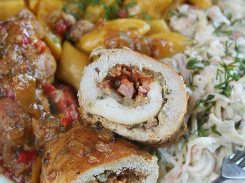 Roladki myśliwskie z kurczaka