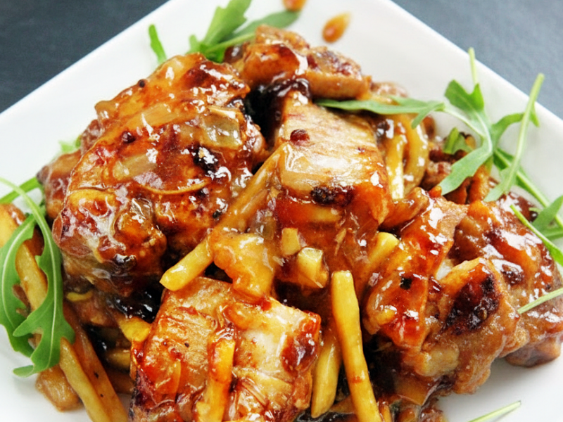 Żeberka słodko - ostre