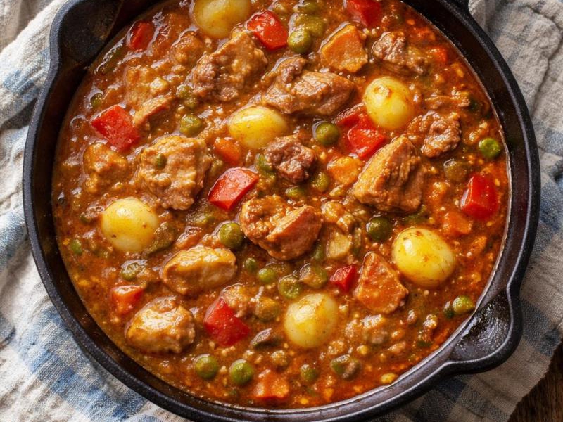 Pikantny gulasz z karkówki i szynki