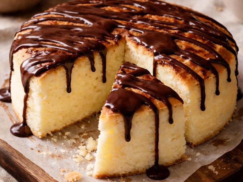 Piankowy sernik z czekoladą