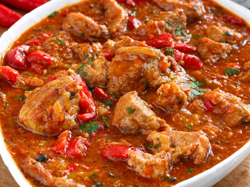 Gulasz paprykowy z łopatki