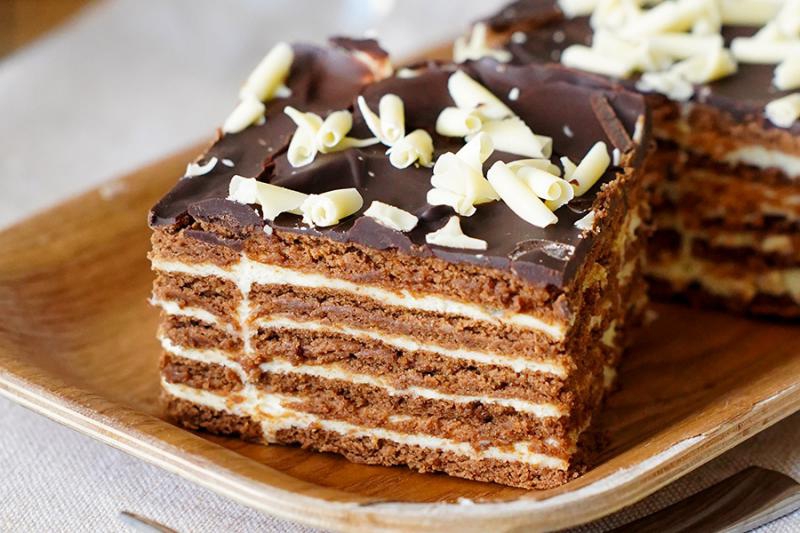 Ciasto przekładane bez pieczenia