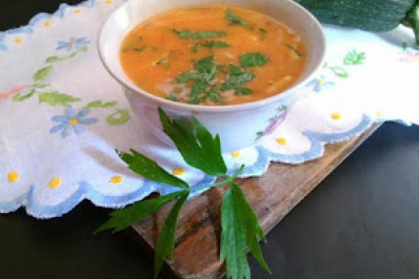 Zupa z Cukini na bazie Przecieru z Dyni i Lubczyka