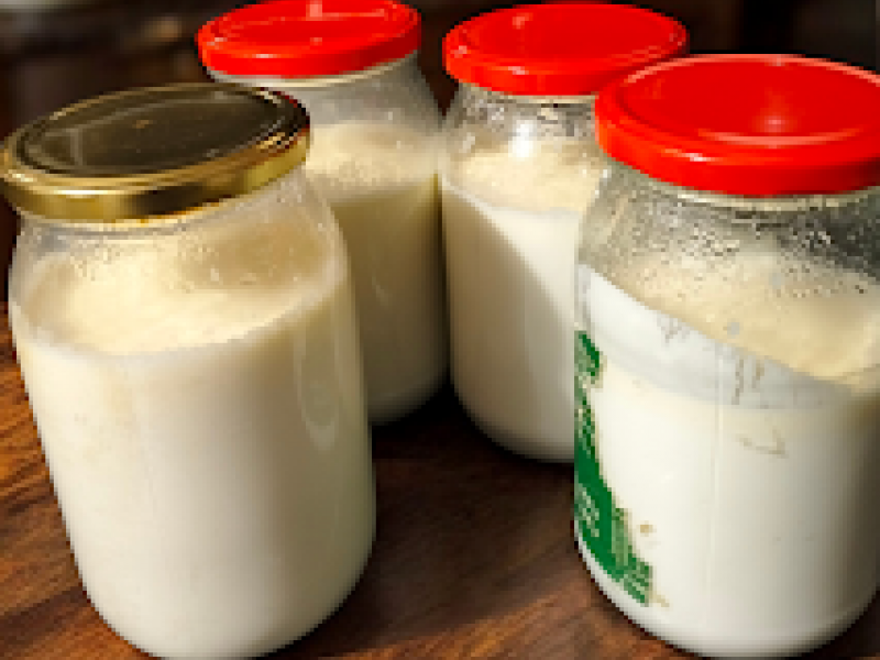 Pasteryzowane Mleko Krowie w Słoikach