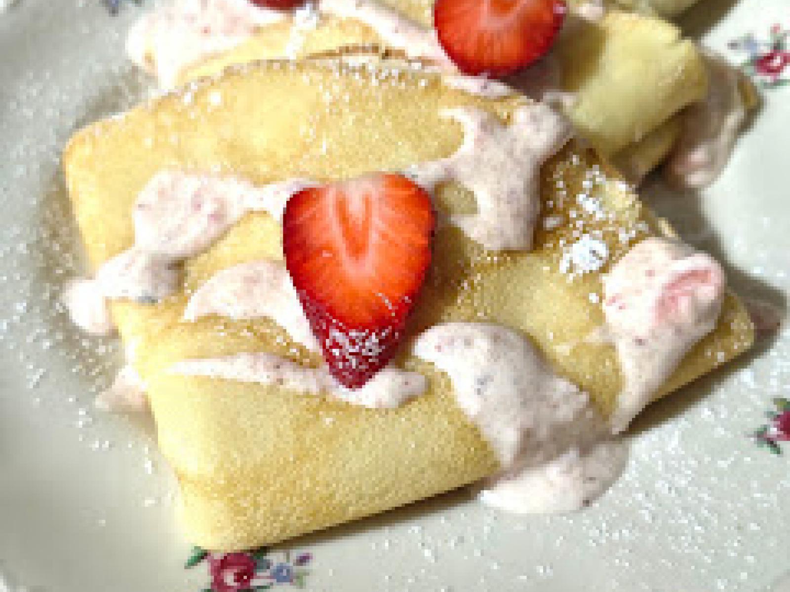 Naleśniki z Truskawkami i z Serkiem Mascarpone