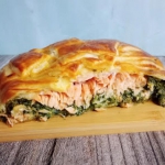 Łosoś ze szpinakiem w...