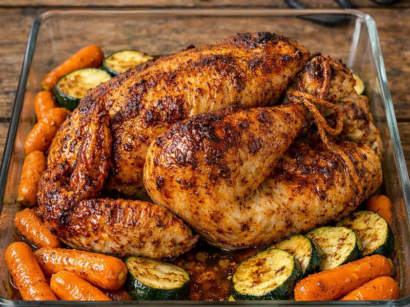 KURCZAK W MIODZIE (PIECZONY W CAŁOŚCI)