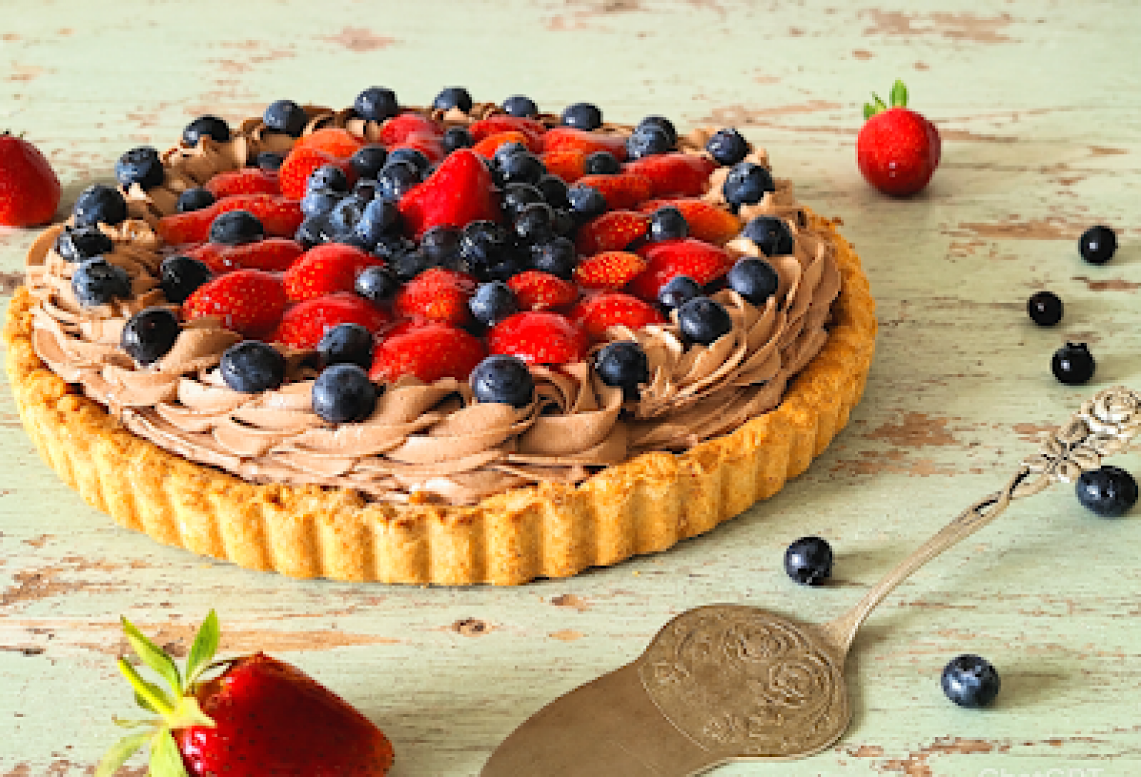 Tarta owocowa z kremem mascarpone