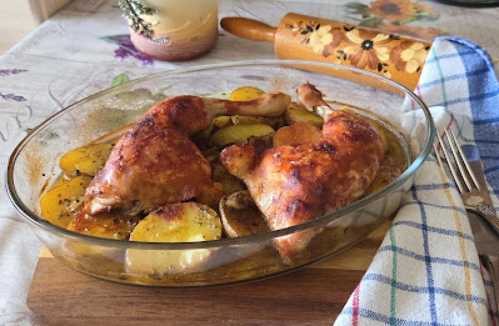 Nóżki z kurczaka pieczone z ziemniakami