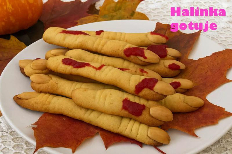 Paluchy wiedźmy – kruche ciasteczka migdałowe na Halloween
