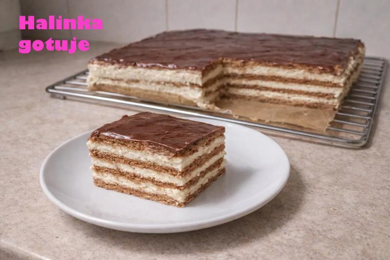 Stefanka z kremem z kaszy manny – proste ciasto bez piekarnika