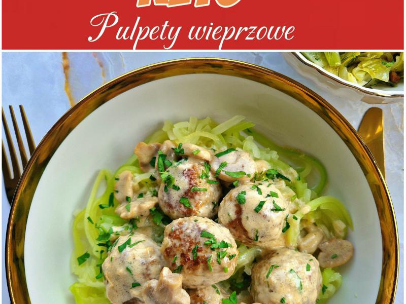 Keto pulpety w sosie pieczarkowym