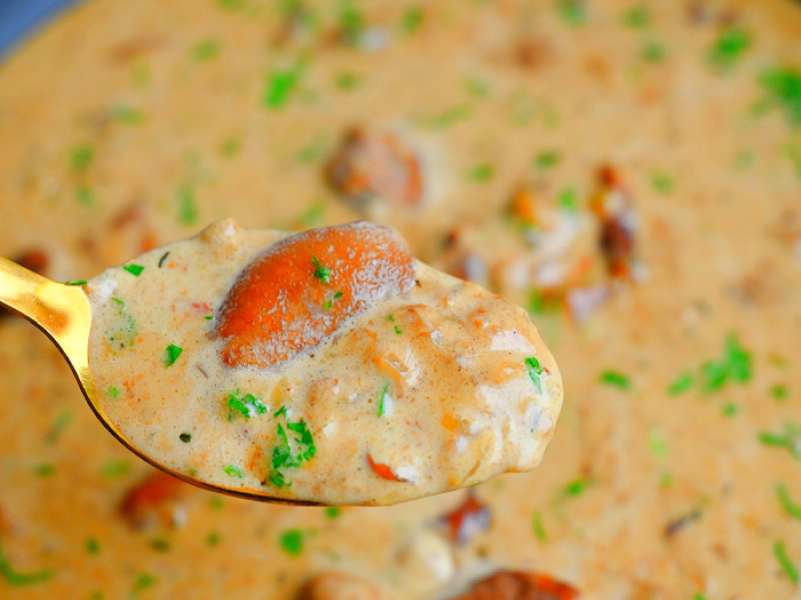 Grzyby w sosie śmietanowym