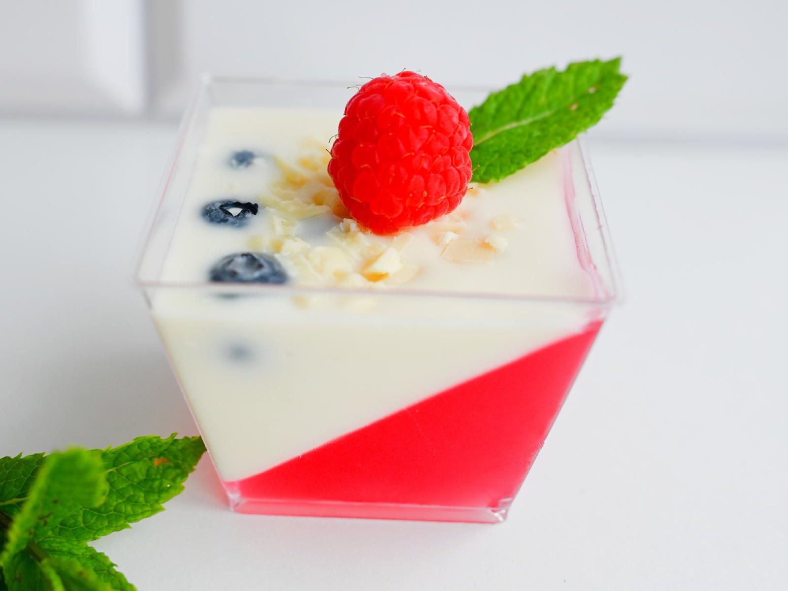Mini deserki panna cotta z galaretką