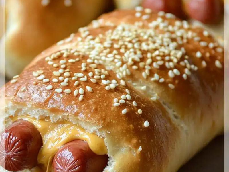 Pieczone Hot Dogi w Cieście Chlebowym to pyszna przekąska