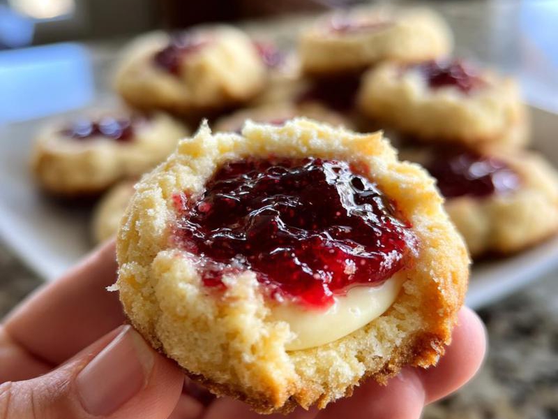Raspberry Cheesecake Thumbprint Cookies That Delight Every Bite
