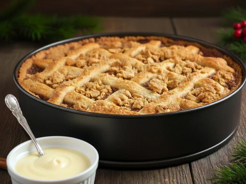 Najlepsza Szarlotka na Świecie to Szarlotka Królewska z Krakersową Posypką i Gęstym Kremem Angielskim