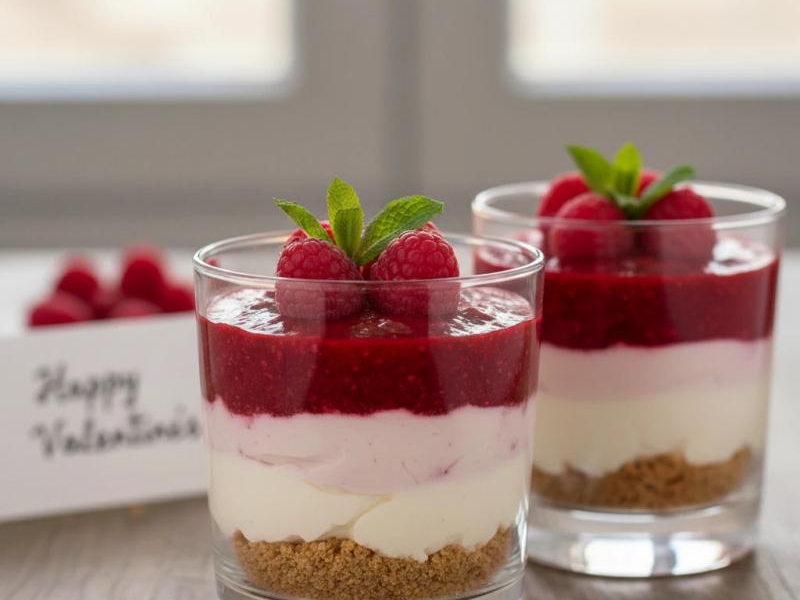 Deser malinowa chmurka na walentynki