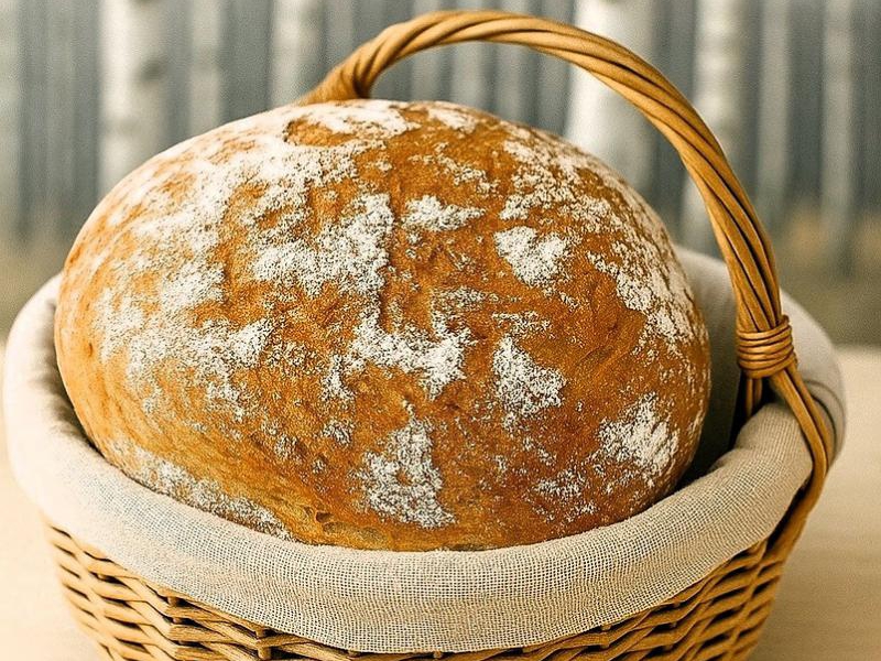 Chleb orkiszowy na drożdżach i brzozy