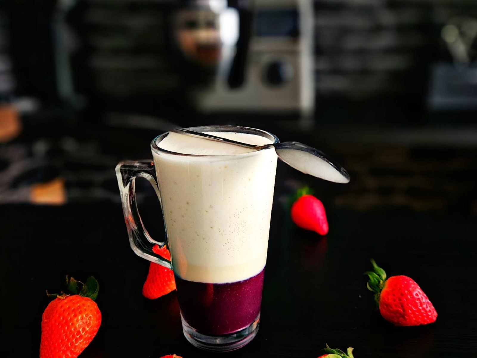 Ube latte na mleku owsianym – przepis