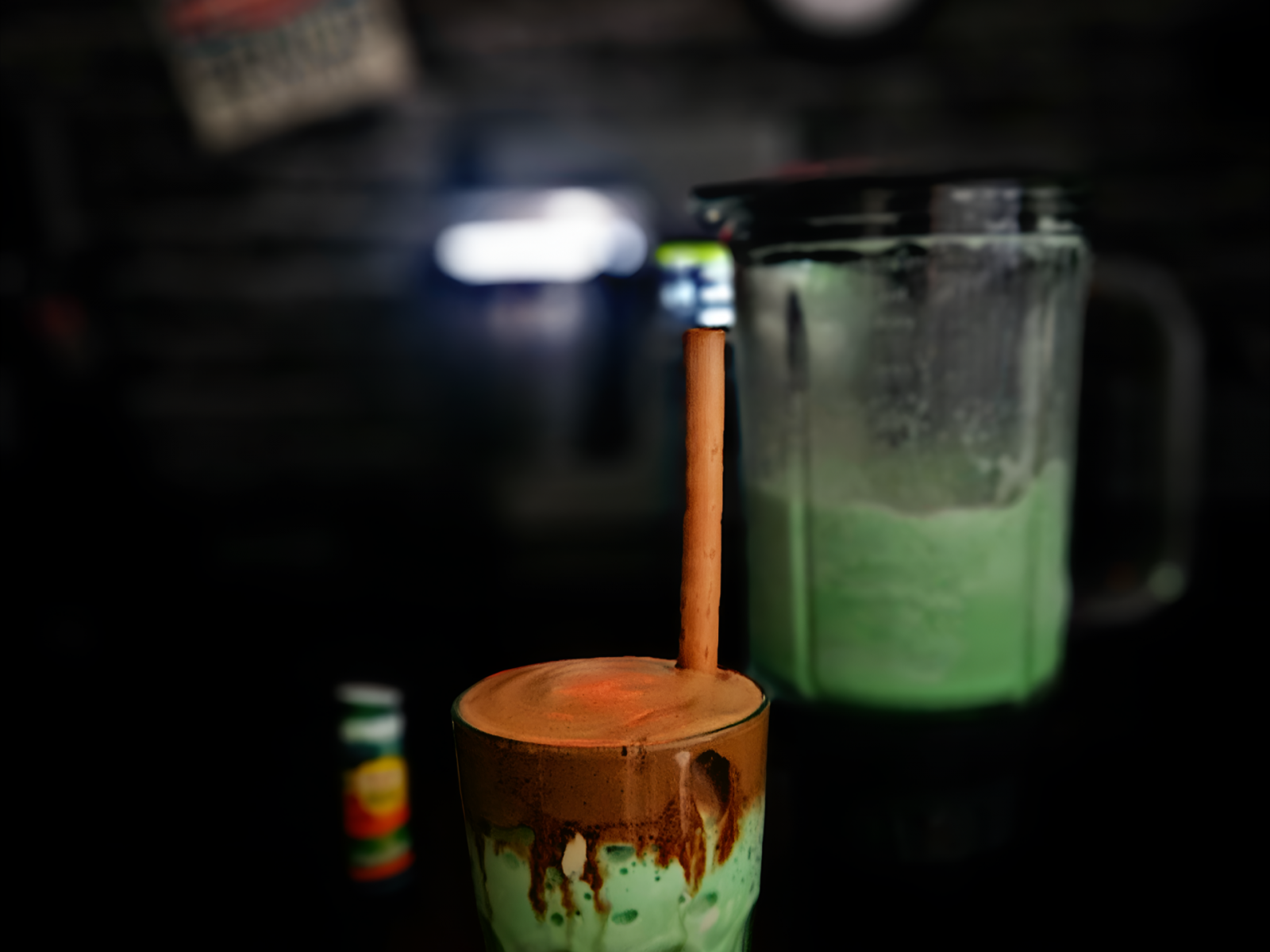 Pandan Shake Frappe z lodami waniliowymi