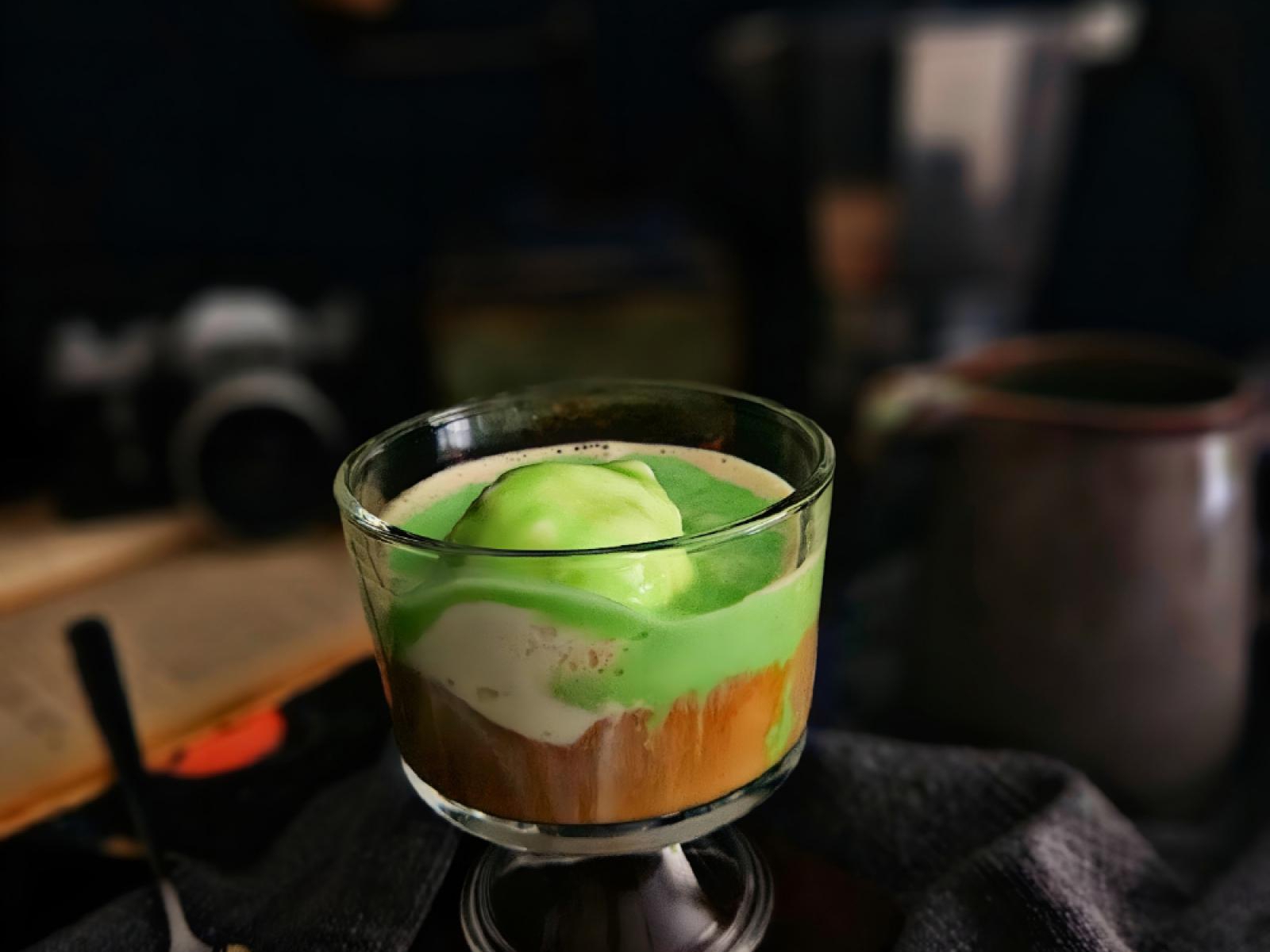 Affogato po mojemu – kawa, lody i pandan