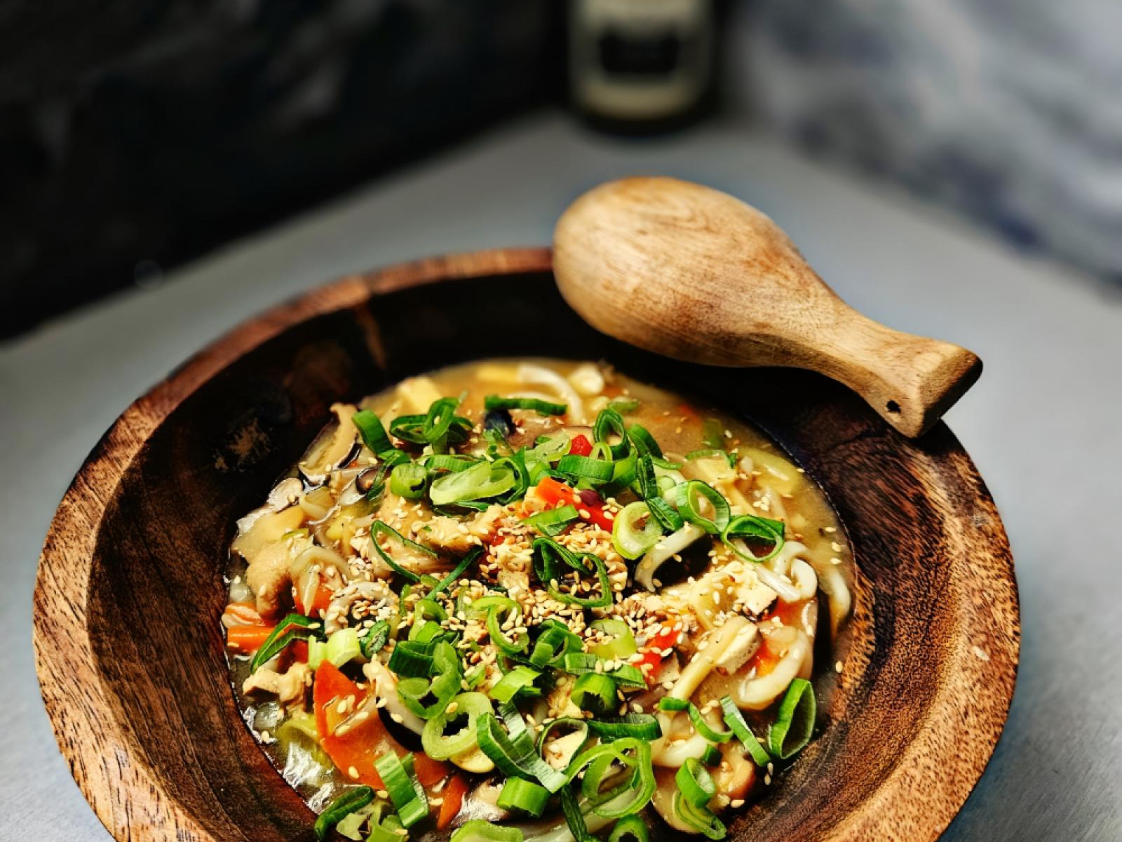 Suan La Tang z kurczakiem i Udon – moja interpretacja