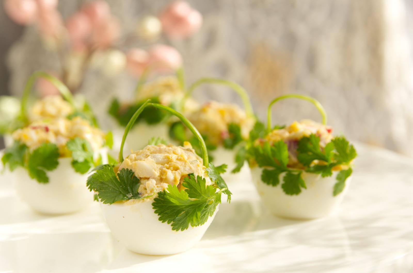 Jajka faszerowane- koszyczki Wielkanocne