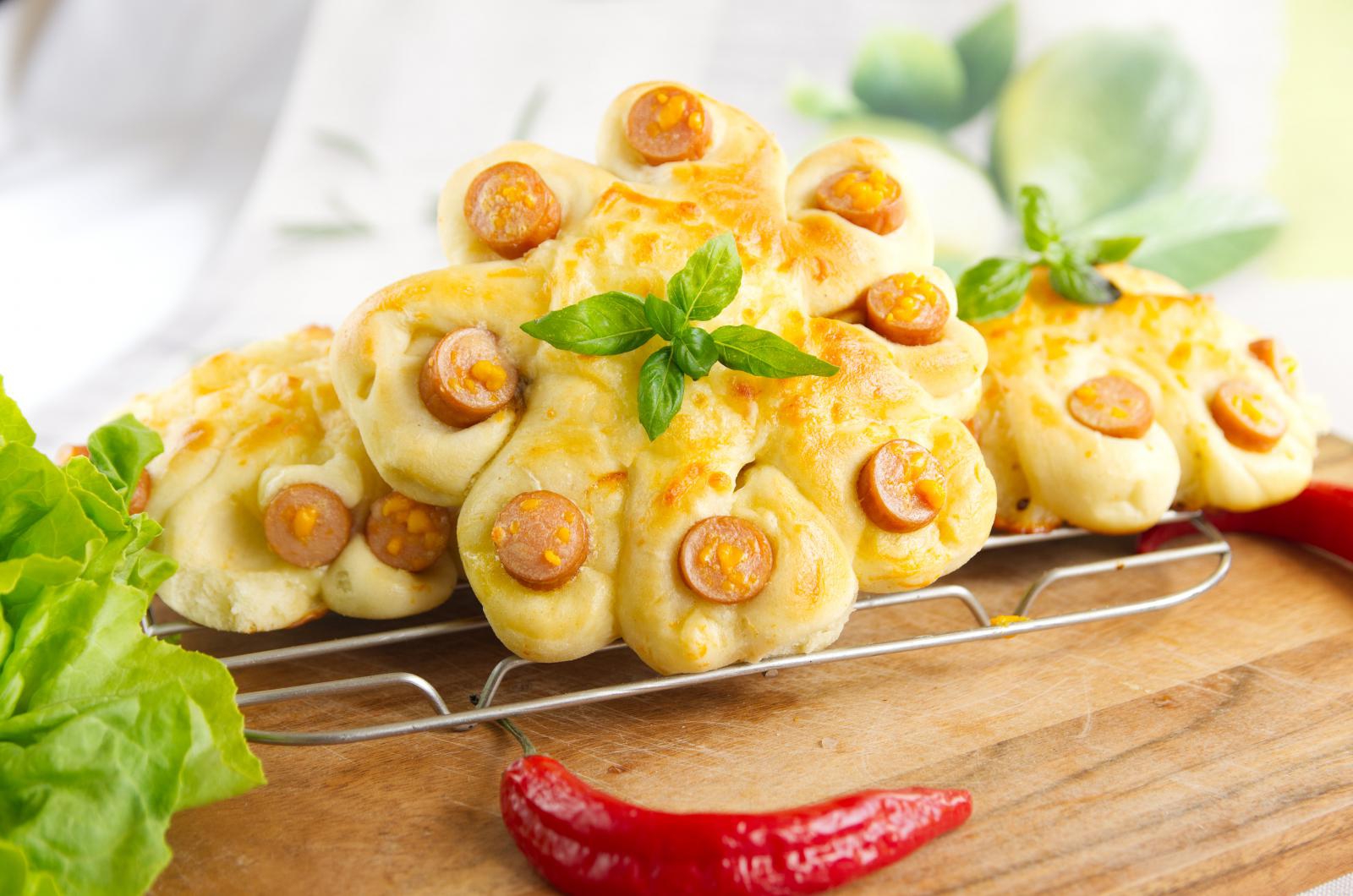 Bułki kwiatki – mini pizze