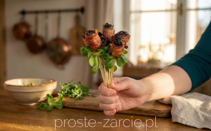 Szaszłyki z boczku i suszonej śliwki – „Kwiaty” dla Prawdziwego Mężczyzny