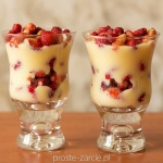 Poziomki z kremem...