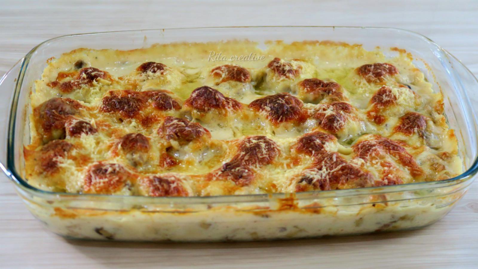 ZAPIEKANE PULPECIKI Z PIECZARKAMI + film