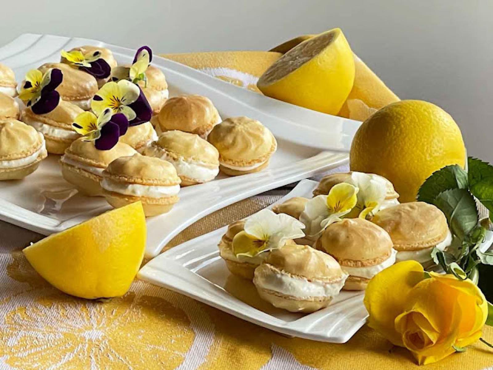 Makaroniki-Lemon Curd -Marshmallow