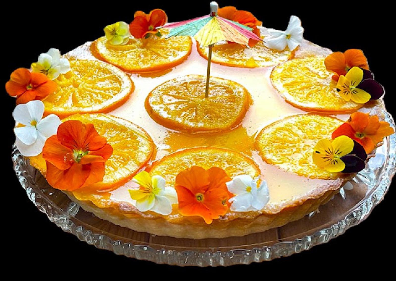 Tarta pomarańczowa -wielowarstwowa -z aksamitnym -kremem