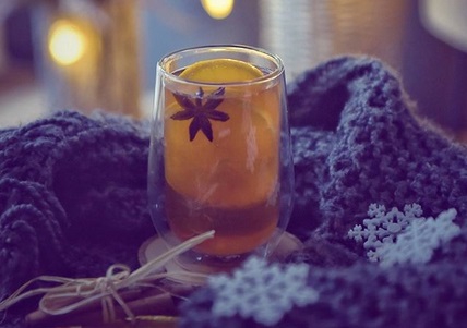 herbata + cynamon + pomarańcza + anyż
