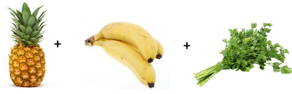 pietruszka + ananas + banan